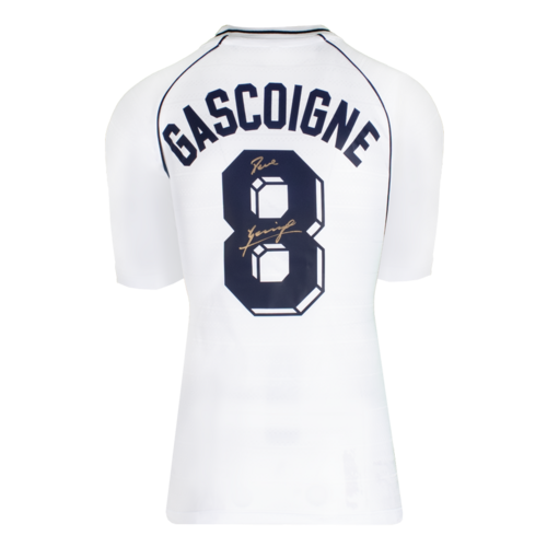 Icons Paul Gascoigne gesigneerd Tottenham Hotspur shirt 1991