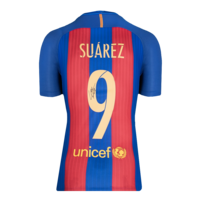Icons Luis Suarez gesigneerd FC Barcelona shirt 2016-17