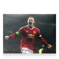Icons Wayne Rooney gesigneerde Manchester United foto