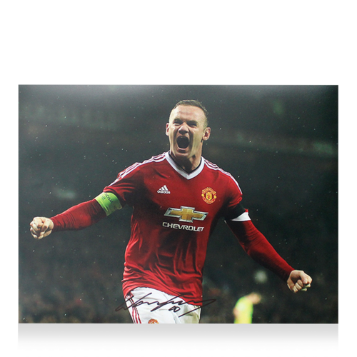 Icons Wayne Rooney gesigneerde Manchester United foto