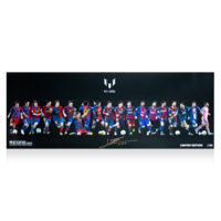 Icons Lionel Messi gesigneerde Career Montage foto