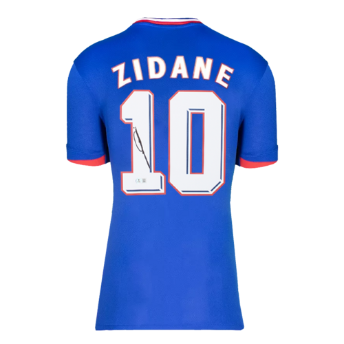 Icons Zinedine Zidane gesigneerd Frankrijk shirt 2024