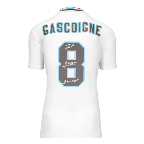 Icons Paul Gascoigne gesigneerd Engeland shirt 1996
