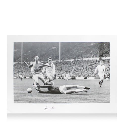 Icons Denis Law gesigneerde Manchester United foto 1963