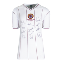Icons Multi-Signed gesigneerd Aston Villa shirt 1982