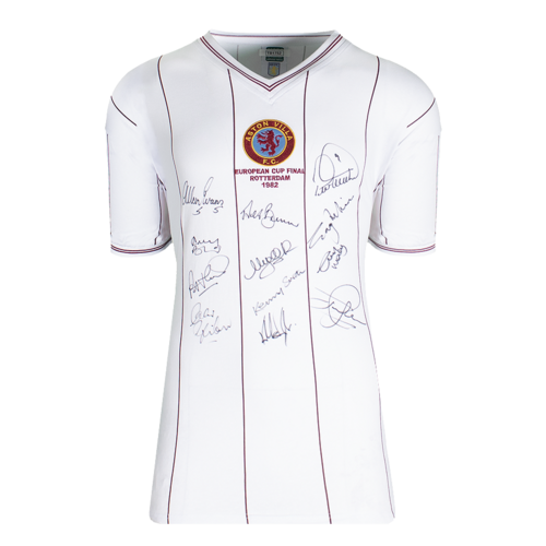 Icons Multi-Signed gesigneerd Aston Villa shirt 1982