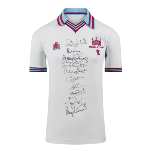 Icons Multi-Signed gesigneerd West Ham United shirt 1980