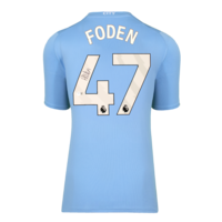 Icons Phil Foden gesigneerd Manchester City shirt 2023-24