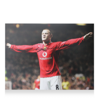 Icons Wayne Rooney gesigneerde Manchester United foto