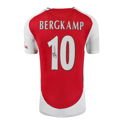 Dennis Bergkamp gesigneerd Arsenal shirt 2024-25