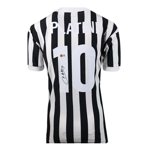 Icons Michel Platini gesigneerd Juventus shirt 1984
