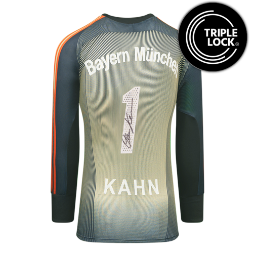 Icons Oliver Kahn gesigneerd Bayern München shirt 2003-04