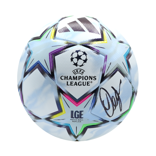 Icons Oliver Kahn gesigneerde Bayern München voetbal