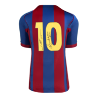 Icons Lionel Messi & Ronaldinho gesigneerd FC Barcelona shirt 2004-05