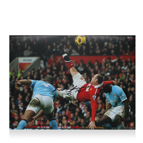 Icons Wayne Rooney gesigneerde Manchester United foto