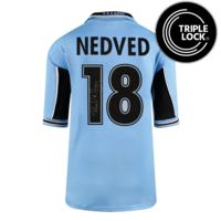 Icons Pavel Nedved gesigneerd Lazio Roma shirt 1998-00