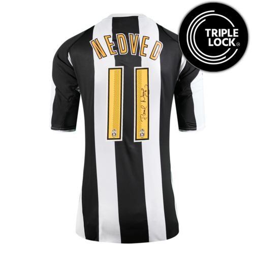 Icons Pavel Nedved gesigneerd Juventus shirt 2004-05