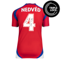 Icons Pavel Nedved gesigneerd Czech Republic shirt 2000-02