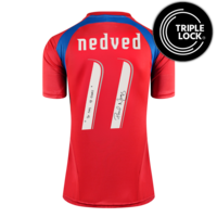 Icons Pavel Nedved gesigneerd Czech Republic shirt 2006-08