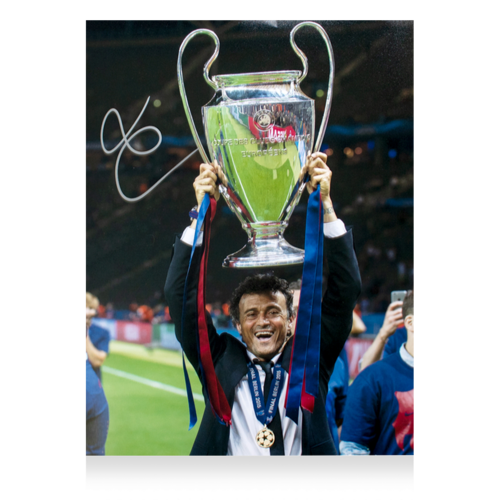 Icons Luis Enrique gesigneerde FC Barcelona foto 2015