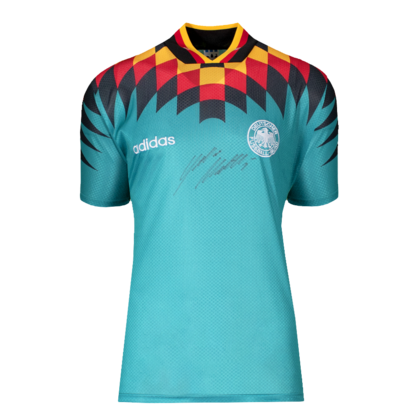 Lothar Matthaus gesigneerd Duitsland shirt 1994-96