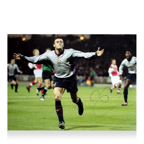 Icons Luis Enrique gesigneerde FC Barcelona foto