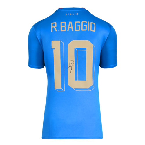 Icons Roberto Baggio gesigneerd Italië shirt