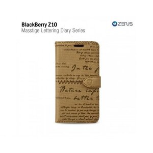 Zenus Blackberry Z10 Masstige Lettering Diary Series -Bronze