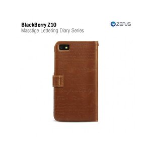 Zenus Blackberry Z10 Masstige Lettering Diary Series -Brown