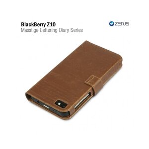 Zenus Blackberry Z10 Masstige Lettering Diary Series -Brown