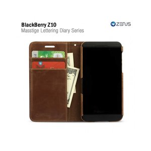 Zenus Blackberry Z10 Masstige Lettering Diary Series -Brown