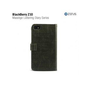 Zenus Blackberry Z10 Masstige Lettering Diary Series -Deep Khaki