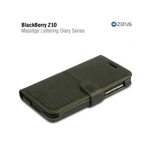 Zenus Blackberry Z10 Masstige Lettering Diary Series -Deep Khaki