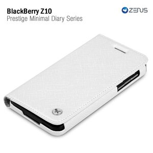 Zenus Blackberry Z10 Prestige Minimal Diary Series -White