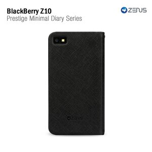 Zenus Blackberry Z10 Prestige Minimal Diary Series -Black