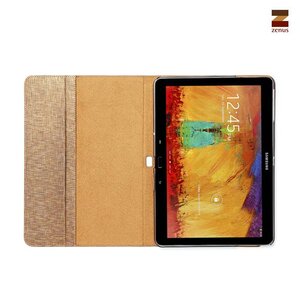 Zenus Galaxy Note 10.1  Masstige Crosshatch Diary Series -Gold Brown