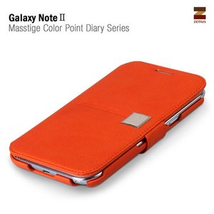 Zenus Galaxy Note 2 Masstige Color Point Diary Series - Orange