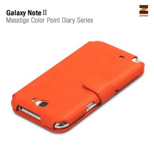 Zenus Galaxy Note 2 Masstige Color Point Diary Series - Orange