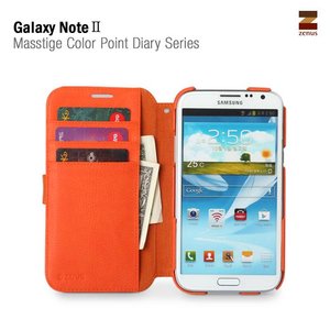 Zenus Galaxy Note 2 Masstige Color Point Diary Series - Orange