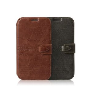 Zenus Galaxy Note 2 Masstige Lettering Diary Series -Khaki