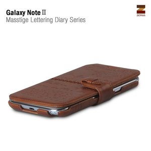 Zenus Galaxy Note 2 Masstige Lettering Diary Series -Brown