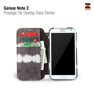 Zenus Galaxy Note 2 Prestige Tie Dying Diary Series -Brown Mix