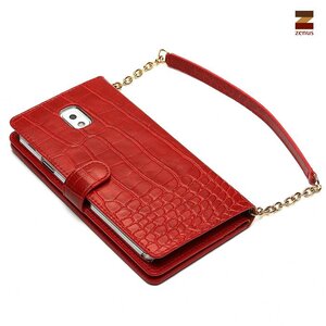 Zenus Galaxy Note 3 Croco Wallet Rood