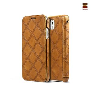 Zenus Galaxy Note 3 Prestige Italian Vintage Quilt Diary - Brown