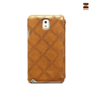 Zenus Galaxy Note 3 Prestige Italian Vintage Quilt Diary - Brown