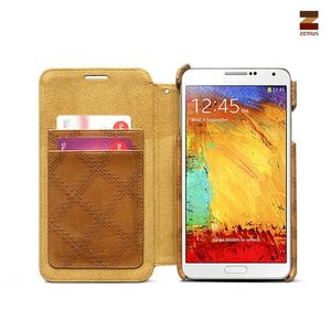 Zenus Galaxy Note 3 Prestige Italian Vintage Quilt Diary - Brown