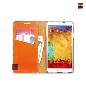 Zenus Galaxy Note 3 Prestige Signature Tag Diary Series -Orange