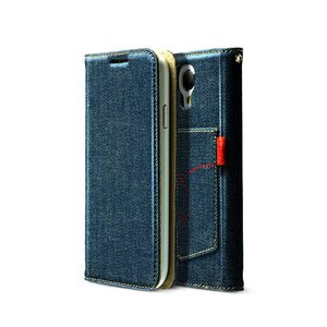 Zenus Galaxy S4 Denim Back Pocket Diary - Deep Blue