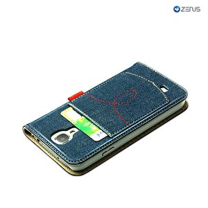 Zenus Galaxy S4 Denim Back Pocket Diary - Deep Blue