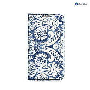 Zenus Galaxy S4 Denim Paisley Diary - Deep Blue